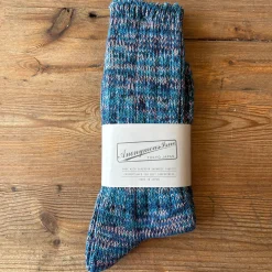 Women Anonymous Ism 5 Colour Mix Crew Adult Socks in Navy / Pink Mix by