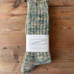 Women Anonymous Ism 5 Colour Mix Crew Adult Socks in Khaki Mix by