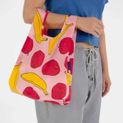 Women Baggu Baby Bag in Light Pink Apples & Bananas by