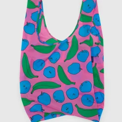 Women Baggu Big Bag in Pink Apples & Bananas by