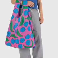 Women Baggu Big Bag in Pink Apples & Bananas by