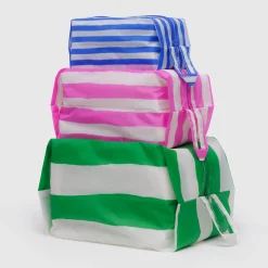 Women Baggu 3D Zip Pouch Set in Painted Stripe by
