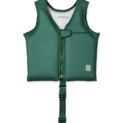 Kids Liewood Clothing SS25 Dove Crocodile Swim Vest in Garden Green by Liewood
