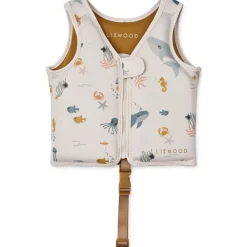 Kids Liewood Clothing SS25 Dove Swim Vest in Sea Creature / Sandy by Liewood