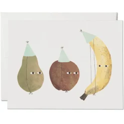 Red Cap Cards Fruit Party Greetings Card by