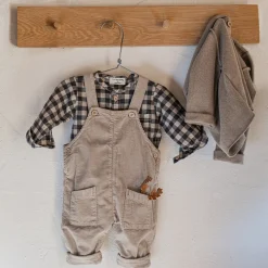 1+ In The Family 50% Off Sale Henry Flannel Shirt in Taupe by 1+ in the Family - Last One In Stock - 6 Months