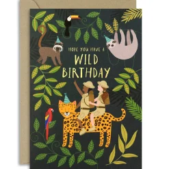 Mifkins Jungle Explorers Birthday Greetings Card by