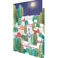 Roger La Borde Let It Snow Village Laser Cut Christmas Greetings Card By