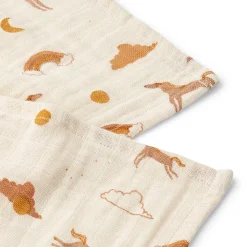 Liewood SS25 Lewis Muslin Cloths in Dream / Ecru by Liewood (2 Pack)