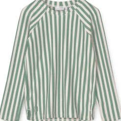 Kids Liewood Clothing 70% Off Noah Swim Tee in Peppermint / Crisp White by Liewood - Last One In Stock - 12-18 Months