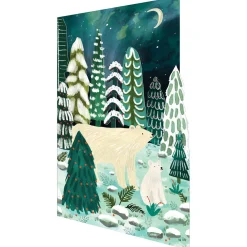 Roger La Borde Northern Lights Laser Cut Christmas Greetings Card By