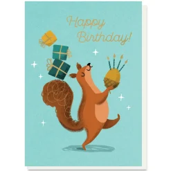 Stormy Knight Nutty Squirrel Birthday Greetings Card by