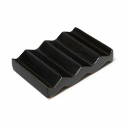 Women Oba Studios Rocky M. Handmade Ceramic Soap Dish in Black by