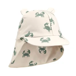Kids Liewood Clothing 50% Off Senia UV Sun Hat With Ears in Crab / Sandy by Liewood