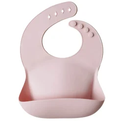 Mushie Silicone Baby Bib in Blush by