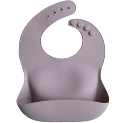 Mushie Silicone Baby Bib in Pale Mauve by