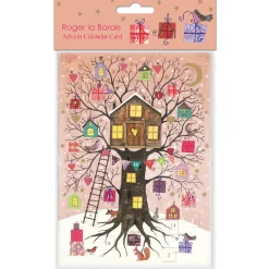 Roger La Borde Treehouse Advent Calendar Greetings Card By