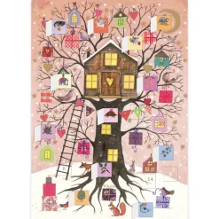 Roger La Borde Treehouse Advent Calendar Greetings Card By